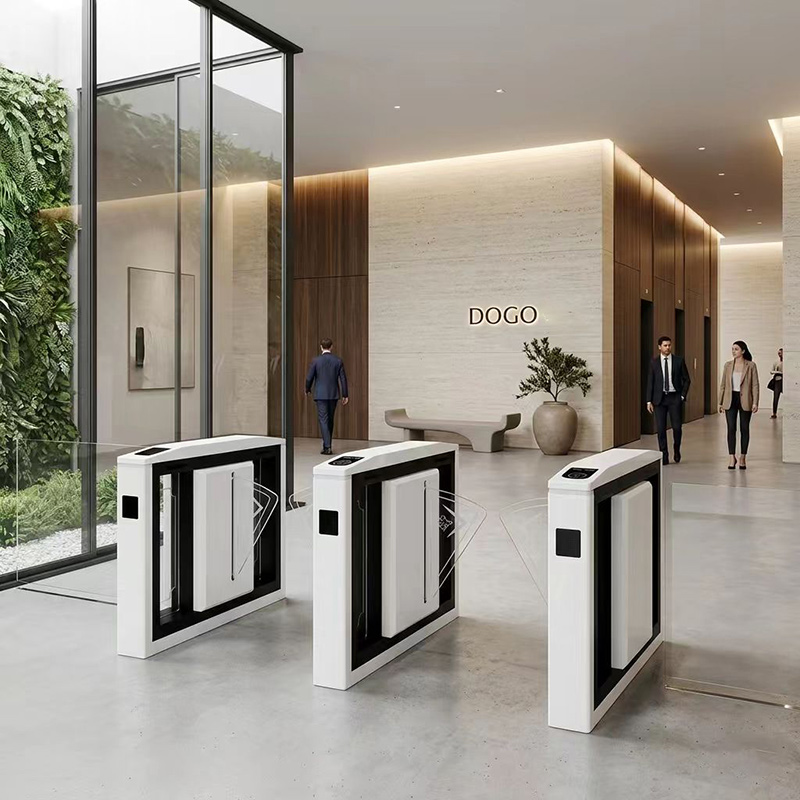 Office building ground floor turnstile